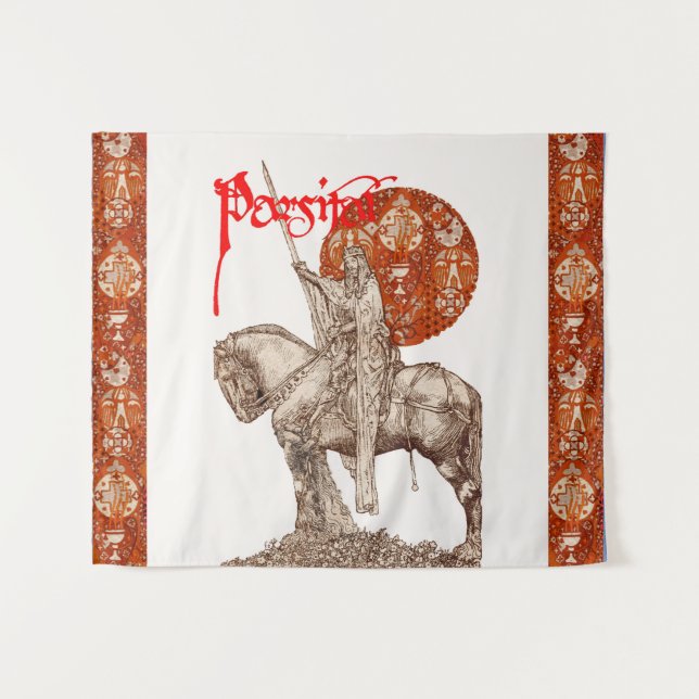 Tapiz LEYENDA DE PERCEVAL, Fantasía blanca CUIDADOSAMENT (Anverso (horizontal))