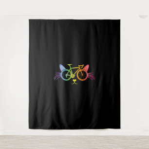 Tapiz Lgbt de gato para bicicletas