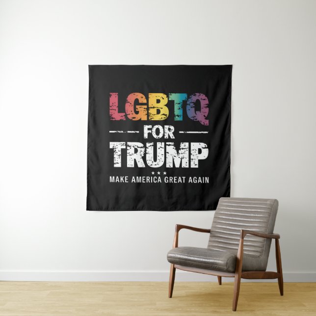 TAPIZ LGBTQ PARA TRUMP GAY LESBIAN PARA TRUMP 2024 (In situ)