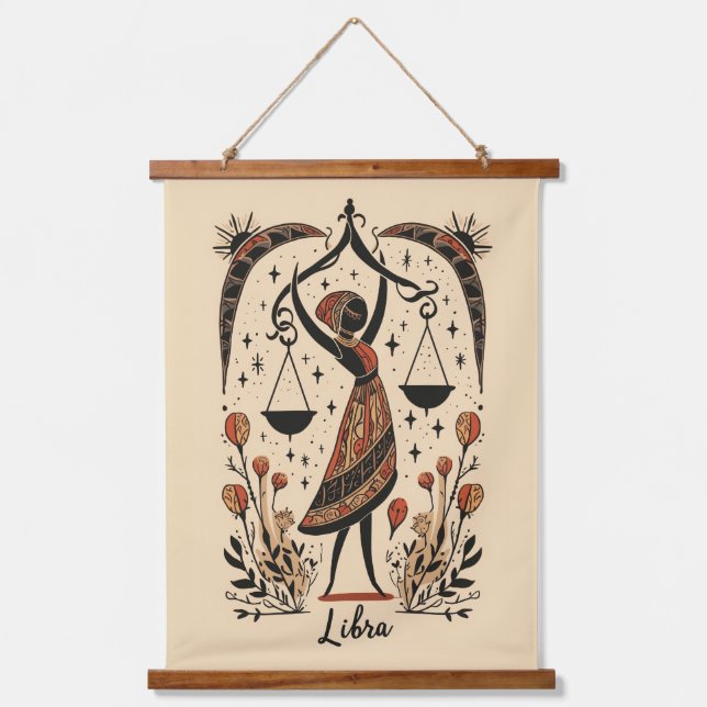 Tapiz Libra Celestial Zodiac Art (Anverso)