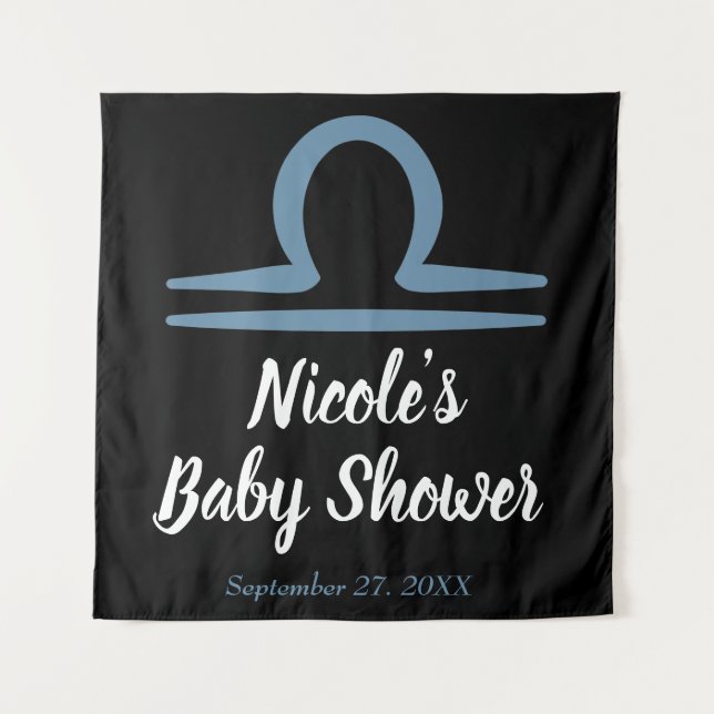 Tapiz LIBRA Zodíaco Cumpleaños Septiembre Octubre Astrol (Anverso)