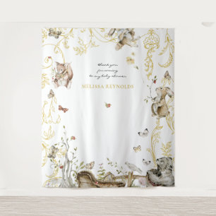 Tapiz Libro de historias   Woodland Forest Baby Shower