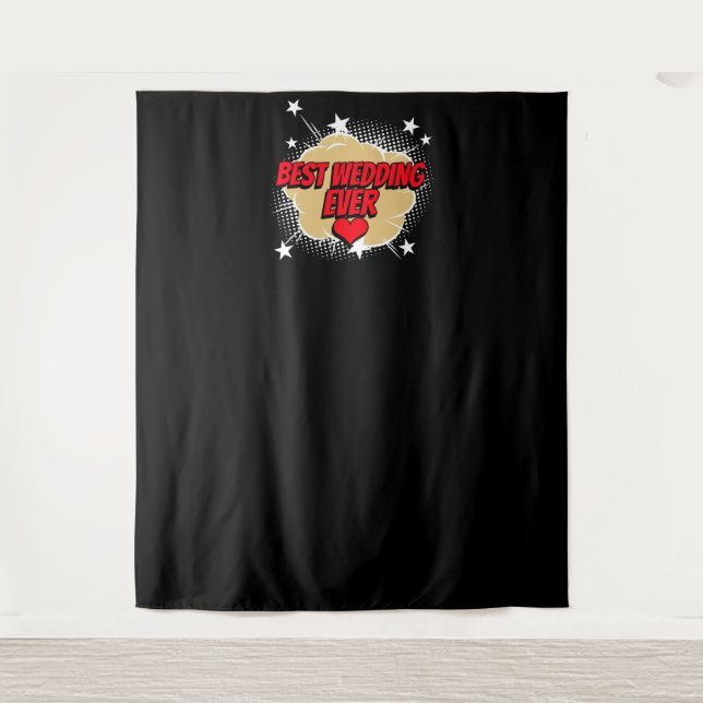 Tapiz Libro de historietas mejor Boda de la historia de  (Anverso)