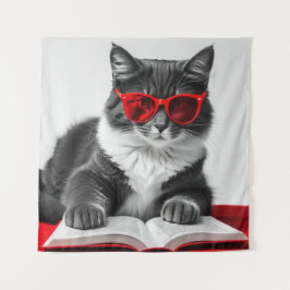 Tapiz Libro de lectura de gatos