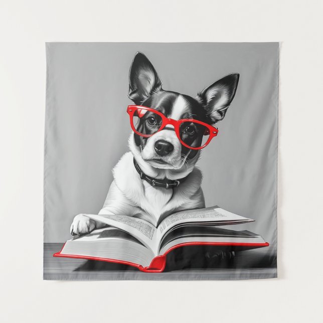 Tapiz Libro de lectura de perros (Anverso)