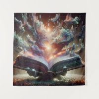 Libro infinito con palabras líquidas en cascada