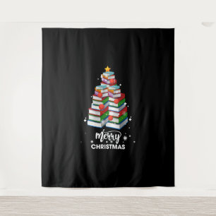 Tapiz Libro Navidad Árbol Regalo De Navidad Para Libros