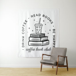 Tapiz Libros y libros para los amantes del café
