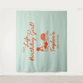 Tapiz Life of a Birthday Girl Party Backdrop