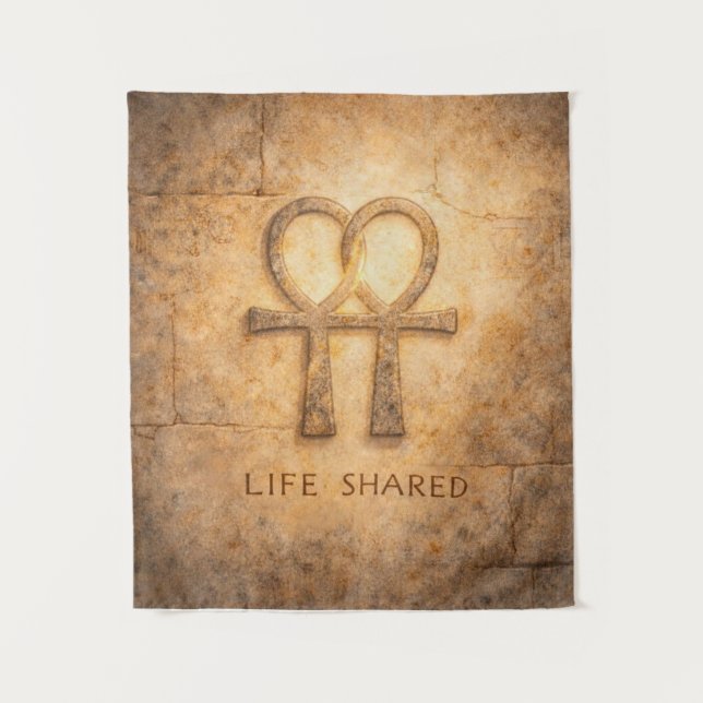 Tapiz Life Shared Ankh Wall Art Egyptian Valentine Love  (Anverso)