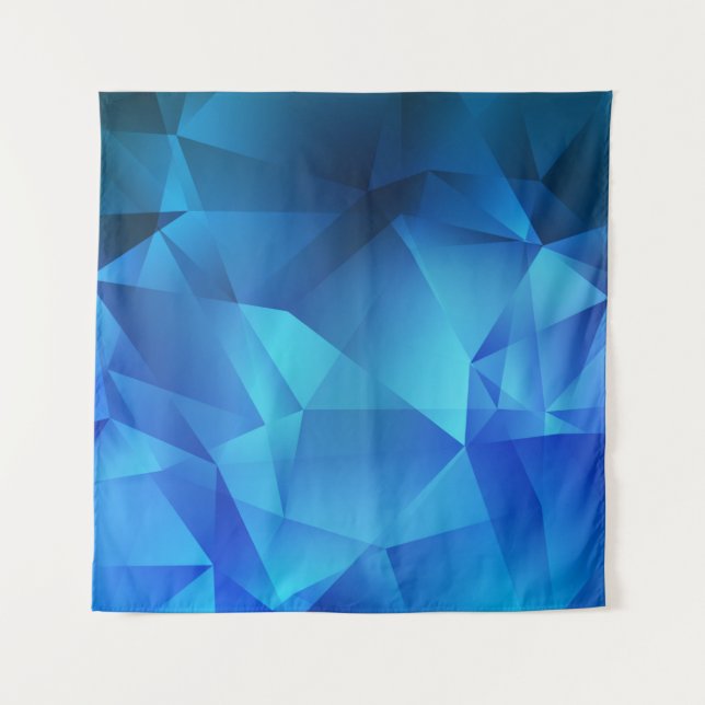 Tapiz Light BLUE gradient triangles template. Creative i (Anverso)