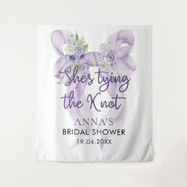 Tapiz Lilac Bow está atando la ducha nupcial