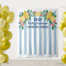 Limones Arco Rayas Azules Recién Graduados