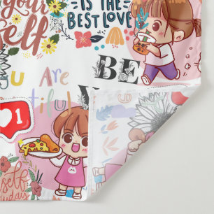 Tapiz Lindo Motivacional – Cita Positiva Kawaii