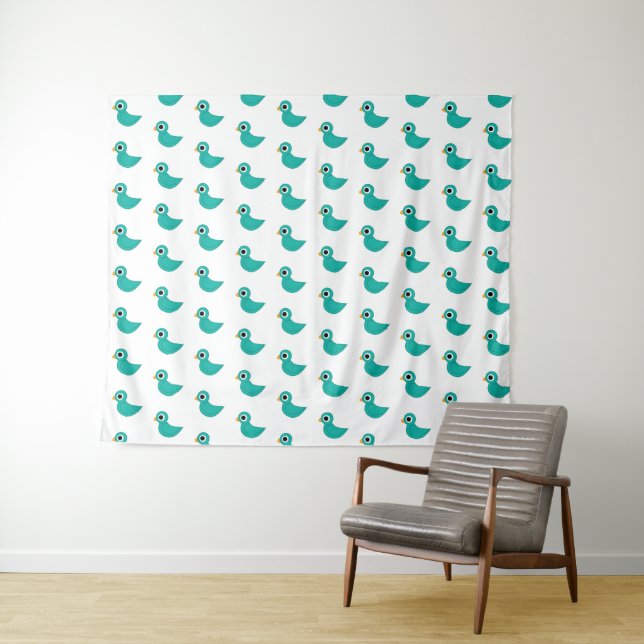 Tapiz Lindo pájaro azul (In situ (horizontal))