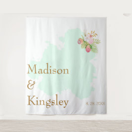 Tapiz Lindo Verde Lima 💚 Elegante Boda Boho