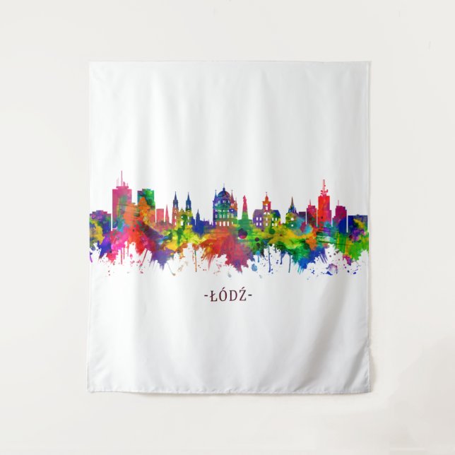 Tapiz Línea aérea de Lodz Poland (Anverso)