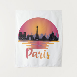 Tapiz Línea aérea de París - Francia Travel