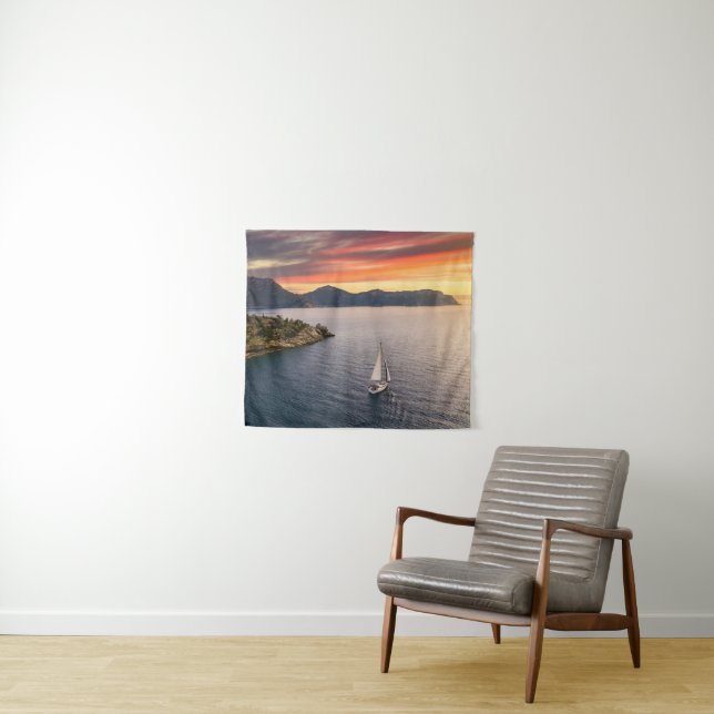 Tapiz Línea costera | Bodrum, Turquía (In situ (horizontal))