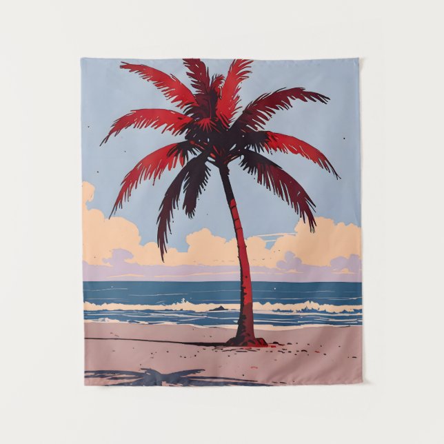 Tapiz Línea costera de Crimson (Anverso)