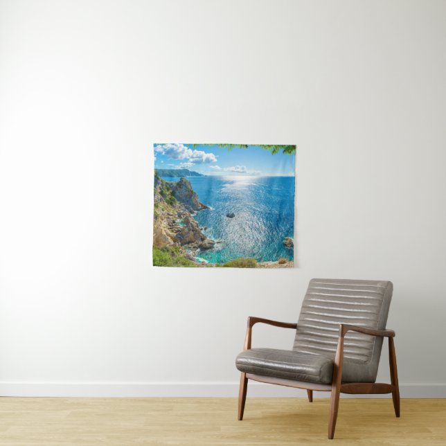 Tapiz Línea costera | Palaiokastritsa, Corfú, Grecia (In situ (horizontal))