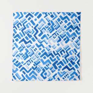 Tapiz Líneas de acuarela abstractas y patrón de rayas