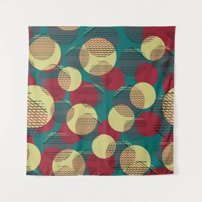 Tapiz Líneas de círculo: Resumen de patrón sin soldadura (Anverso)