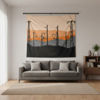 Líneas de energía de silueta solar industrial