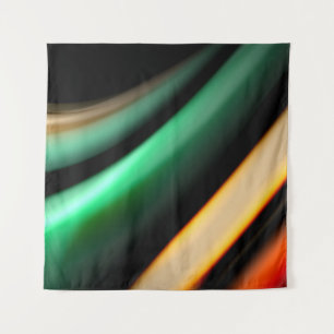 Tapiz Líneas suaves de seda abstractas sobre negro, mult