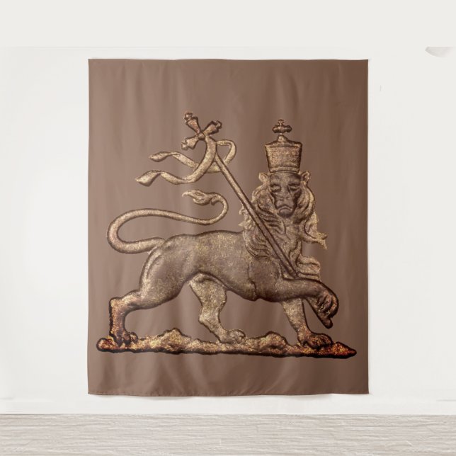 Tapiz Lion of Judah Jah Army INI Haile Selassie Rasta (Anverso)