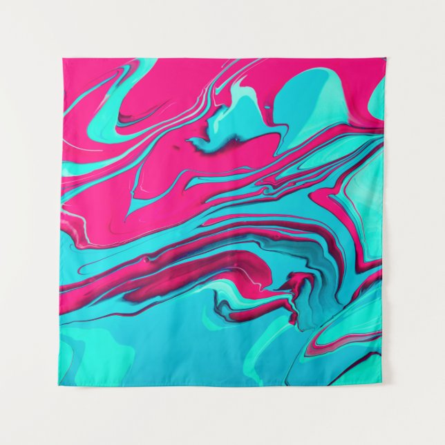 Tapiz Liquid paper marbling paint background. Fluid pain (Anverso)