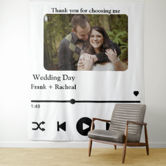 Tapiz Lista de canciones de música con fotos personaliza