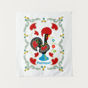 Tapiz Lista tradicional de Portugal en negro