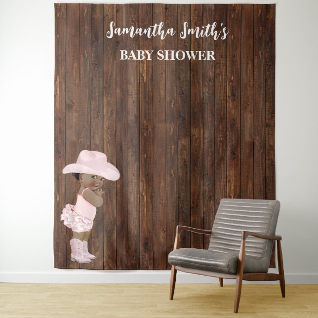 Tapiz Little AA Cowgirl Western Baby Shower (In situ)