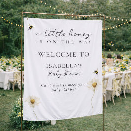 Tapiz Little Honey Bee Baby Shower Fabric Welcome Sign