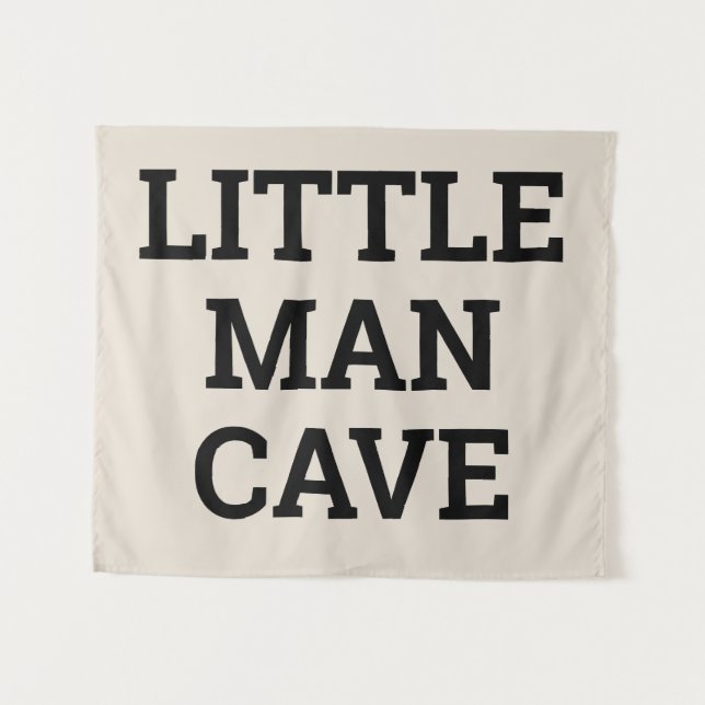 Tapiz Little Man Cave Tan Boy Room Playroom Nursery Wall (Anverso (horizontal))