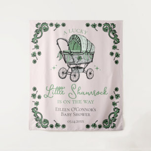 Tapiz Little Shamrock St Patricks Fondo de Baby Shower