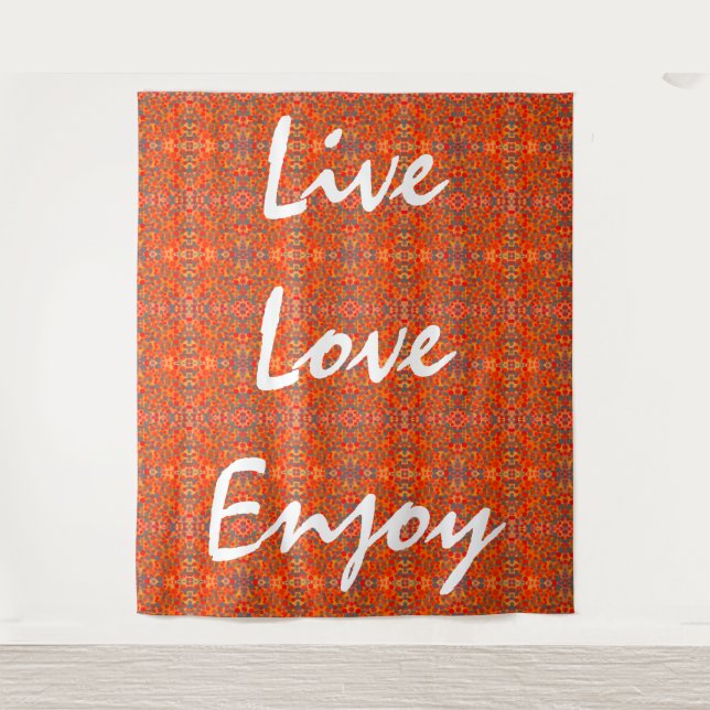 Tapiz live love enjoy (Anverso)