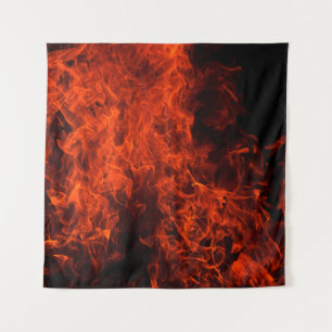 Tapiz Llama de fondo de fuego caliente negro
