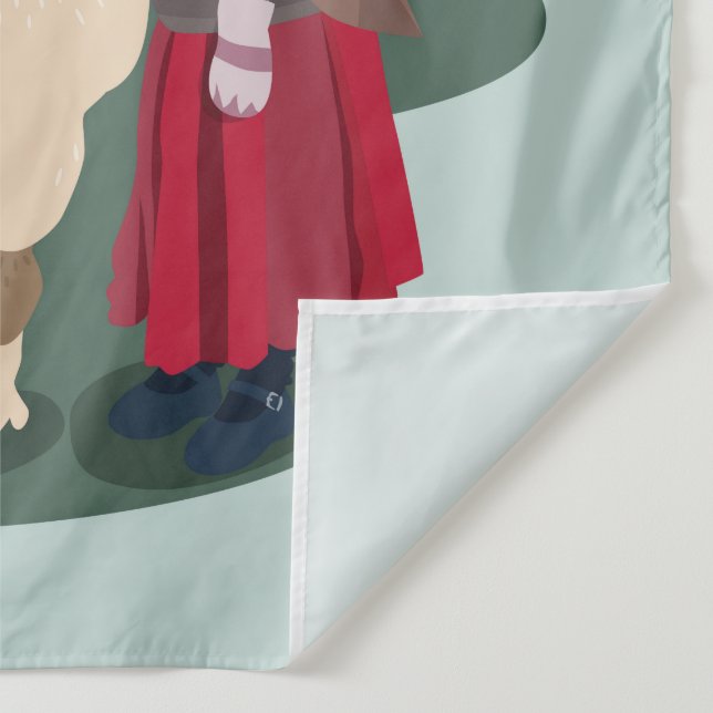 Tapiz Llama with her little girl wall art (Detalle)