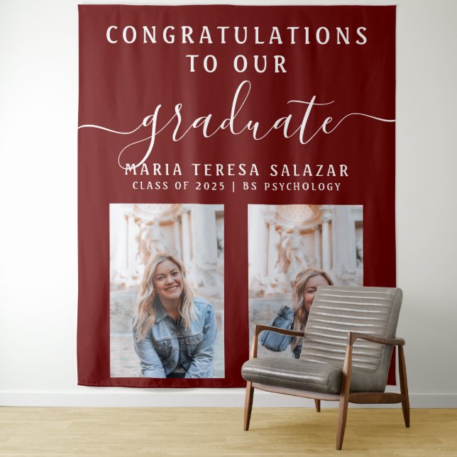 Tapiz Llamada de escritura a mano guion Marrón Dos Foto  (In situ)