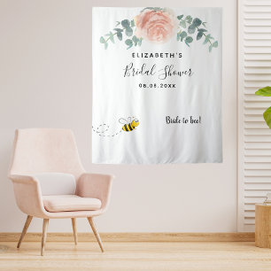 Tapiz Lluvia de regalos floral rosa oro blanco novia a s