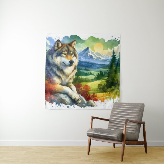 Tapiz Lobo acuático en la naturaleza (In situ)