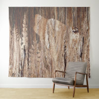 Lobo de Howling en Madera Texturada