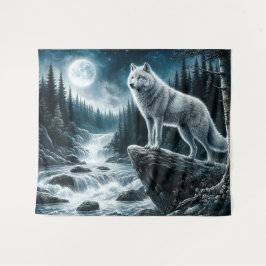 Tapiz Lobo de la Luna de Plata