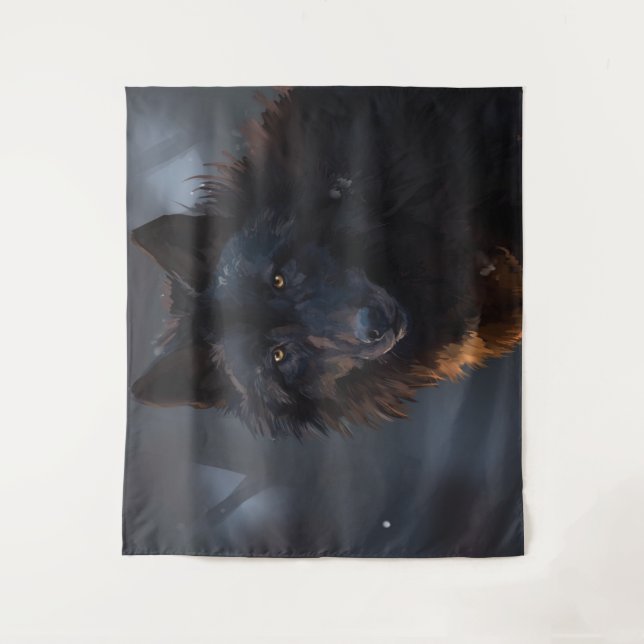 Tapiz Lobo negro (Anverso)
