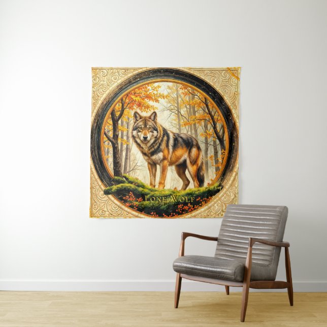Tapiz Lobo Solitario (In situ)