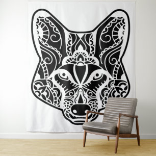 Tapiz Lobo tribal