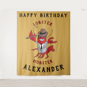 Tapiz Lobster Mobster 🦞 Funny Personalizado Gangster