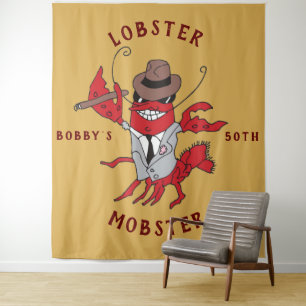 Tapiz Lobster Mobster 🦞 Funny Personalizado Gangster